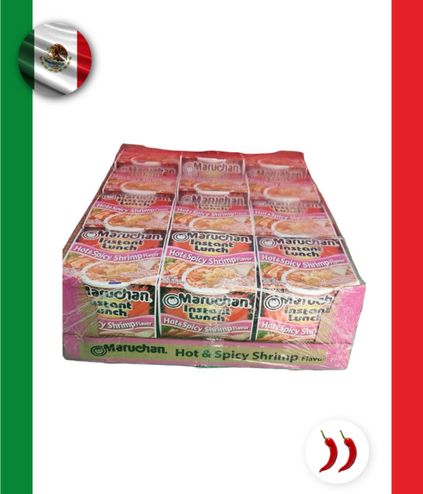 Soupe Instantanée Maruchan - Saveur Crevette Épicée - Boîte de 12 unités
